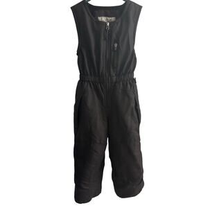 White Sierra Waterproof Heavy Ski Overall Bibs Snow Pants Black Kids Size 4T